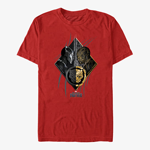 Tričko Merch Marvel Black Panther: Movie - Face To Face Unisex T-Shirt Red