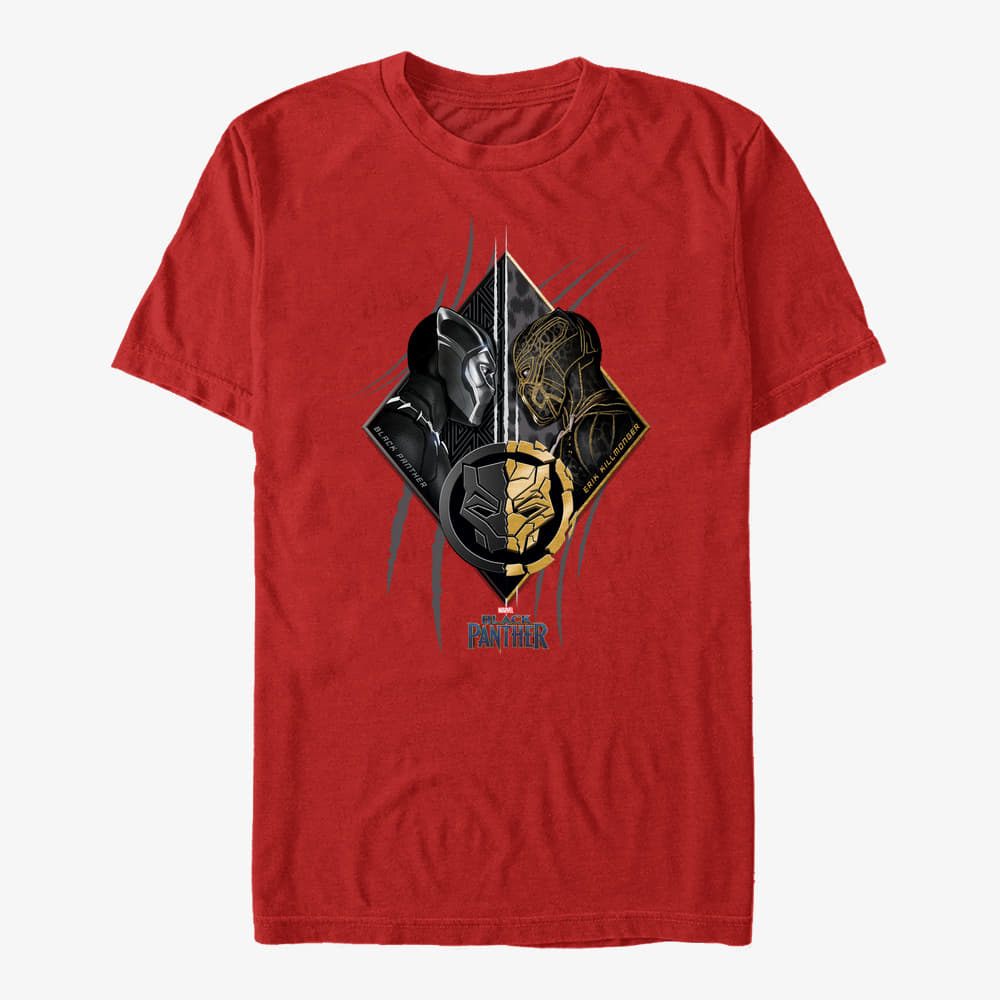 T-shirts Merch Marvel Black Panther: Movie - Face To Face Unisex T-Shirt Red