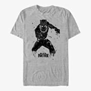 Merch Marvel Black Panther: Movie - Splattered Panther Unisex T-Shirt Heather Grey
