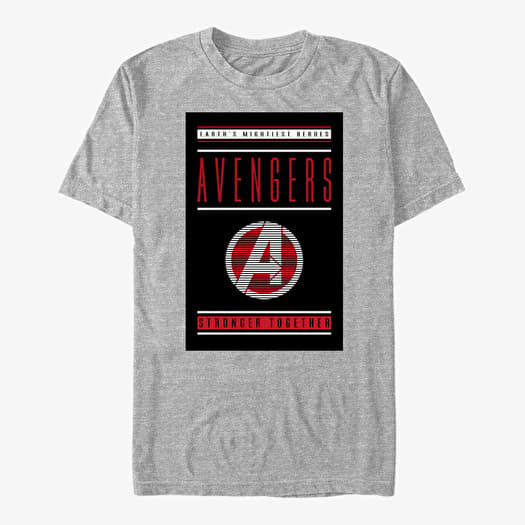 Tričko Merch Marvel Avengers Endgame - Stronger Together Unisex T-Shirt Heather Grey