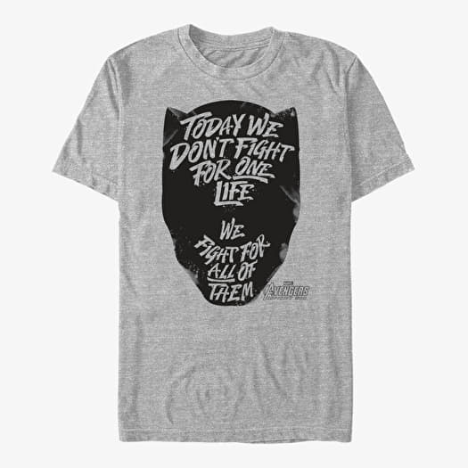 Tričko Merch Marvel Avengers: Infinity War - Fight For All Lives Unisex T-Shirt Heather Grey