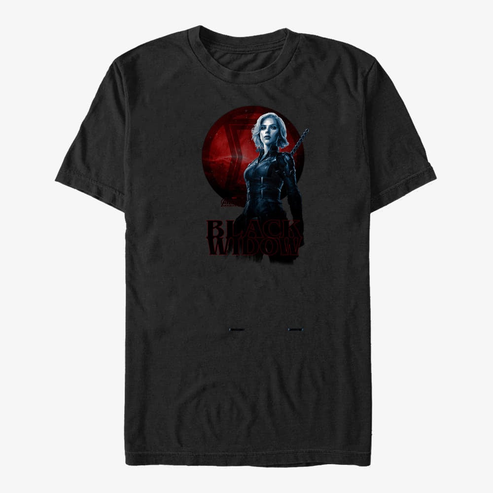 Trička Merch Marvel Avengers: Infinity War - BookWidow Unisex T-Shirt Black