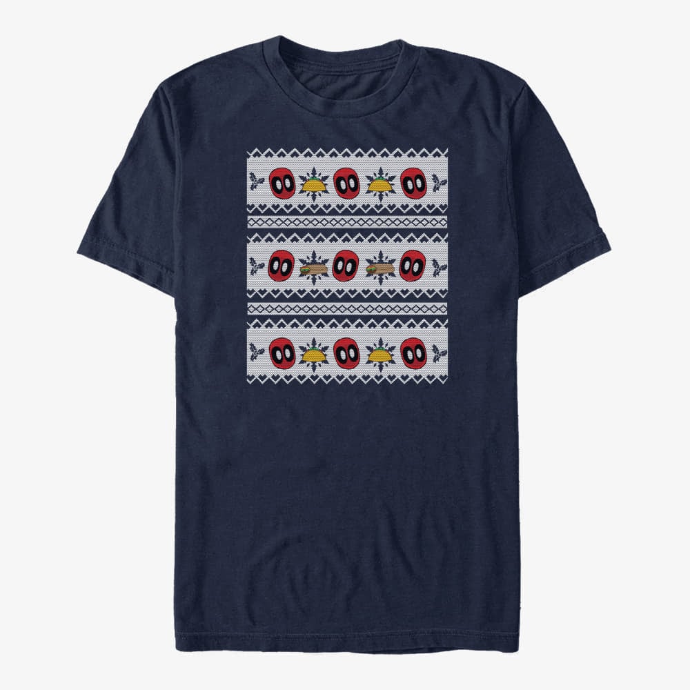 Футболки Merch Marvel Deadpool - Deadpool Sweater Unisex T-Shirt Navy Blue