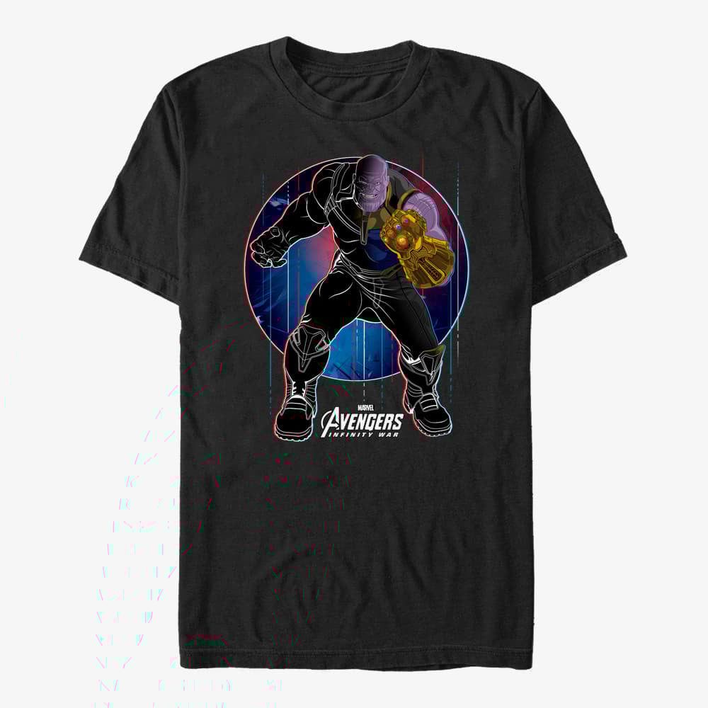 T-shirts Merch Marvel Avengers: Infinity War - Thanos Lineation Unisex T-Shirt Black