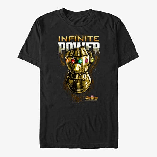 T-shirt Merch Marvel Avengers: Infinity War - Infinite Power Glove Unisex T-Shirt Black