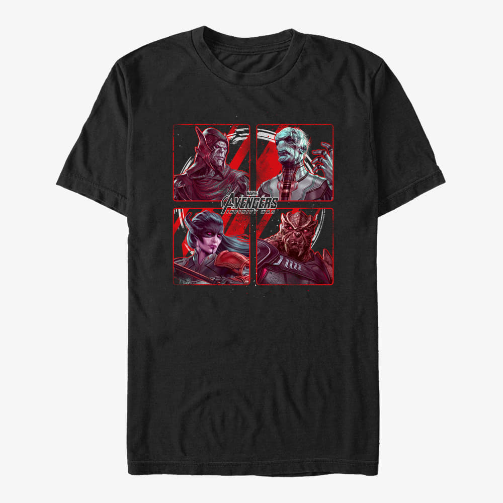 majice kratkih rukava Merch Marvel Avengers: Infinity War - Children Unisex T-Shirt Black