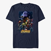 Merch Marvel Avengers: Infinity War - Overload Poster Unisex T-Shirt Navy Blue