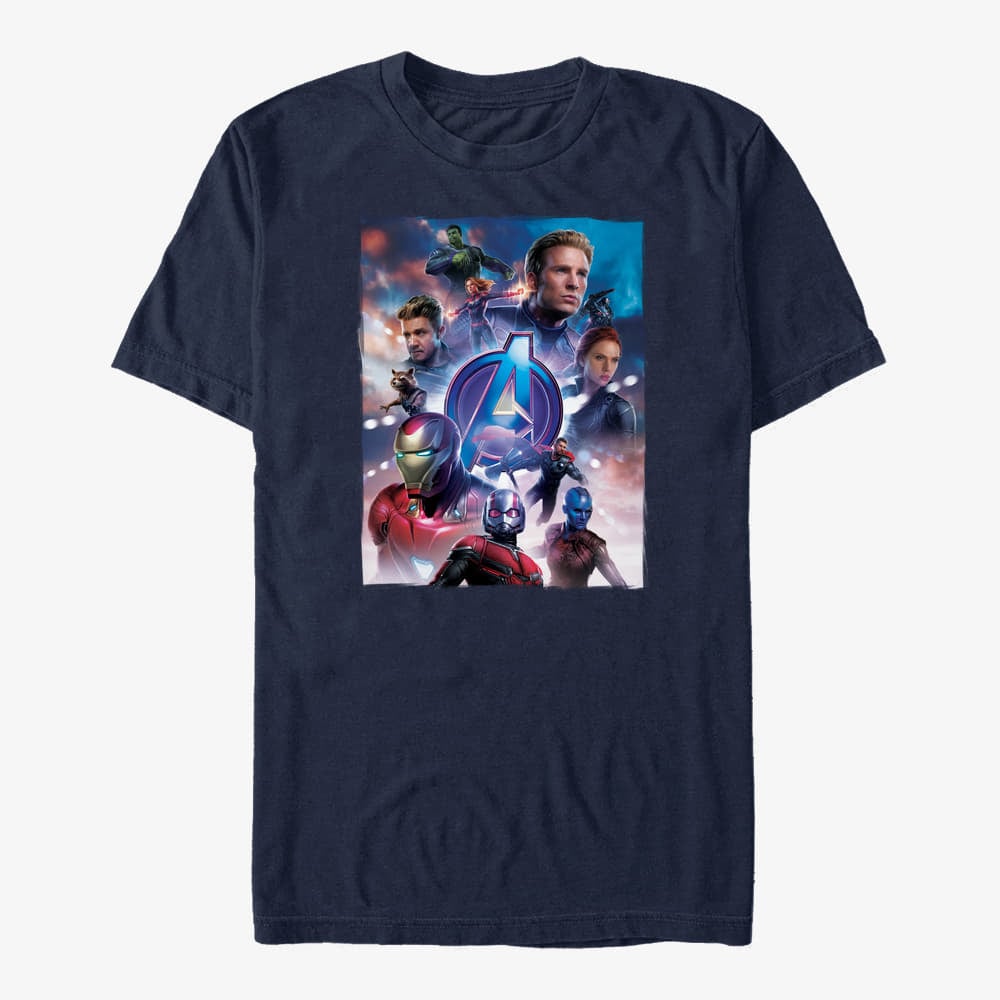 Camisetas Merch Marvel Avengers Endgame - Basic Poster Unisex T-Shirt Navy Blue