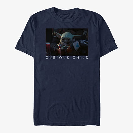 Majica Merch Star Wars: The Mandalorian - Curious Photo Unisex T-Shirt Navy Blue