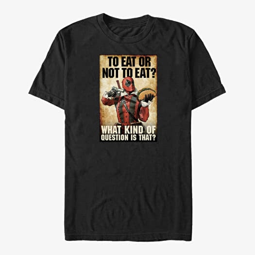 Tričko Merch Marvel Deadpool - To Taco or Not Unisex T-Shirt Black