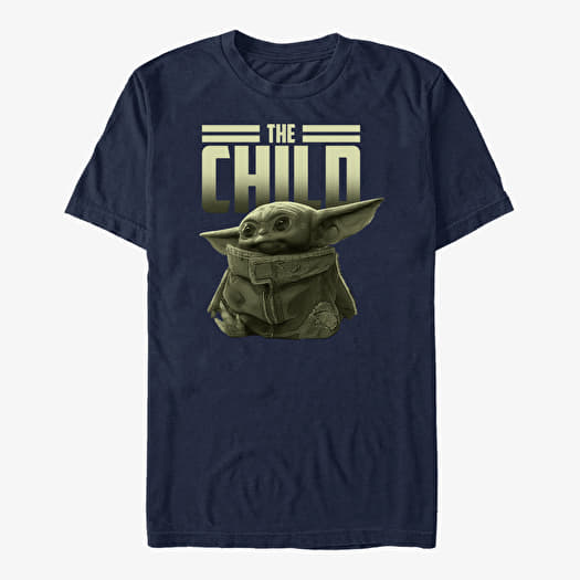 T-shirt Merch Star Wars: The Mandalorian - Green Child Unisex T-Shirt Navy Blue