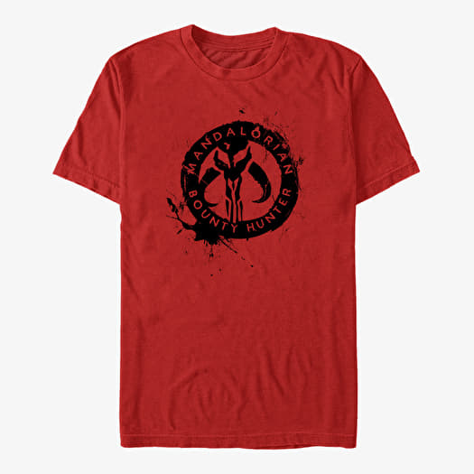 T-shirt Merch Star Wars: The Mandalorian - Painted Skull Unisex T-Shirt Red