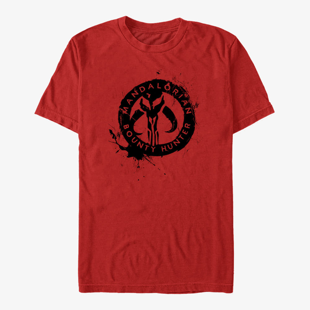 T-Shirts Merch Star Wars: The Mandalorian - Painted Skull Unisex T-Shirt Red