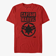 Merch Captain Marvel: Movie - Painted Logo Unisex T-Shirt Red