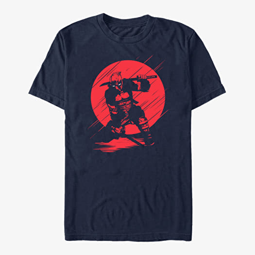 Tričko Merch Marvel Deadpool - Silhouette Deadpool Unisex T-Shirt Navy Blue