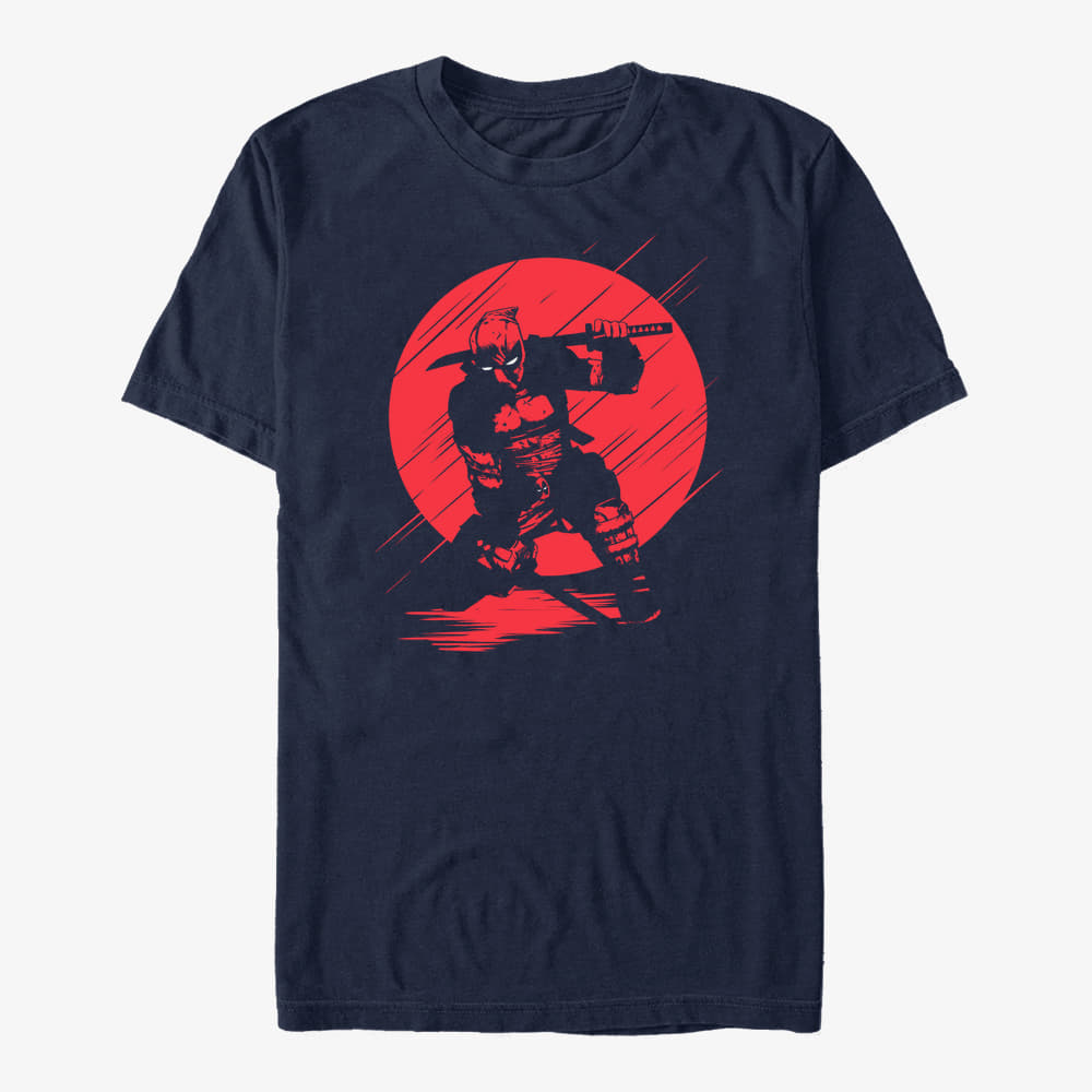 Magliette Merch Marvel Deadpool - Silhouette Deadpool Unisex T-Shirt Navy Blue