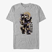 Merch Marvel Avengers Endgame - Thanos Shoulder Unisex T-Shirt Heather Grey