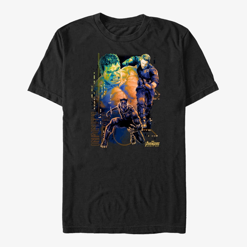   Μπλούζες Merch Marvel Avengers: Infinity War - Ultimate Three Unisex T-Shirt Black
