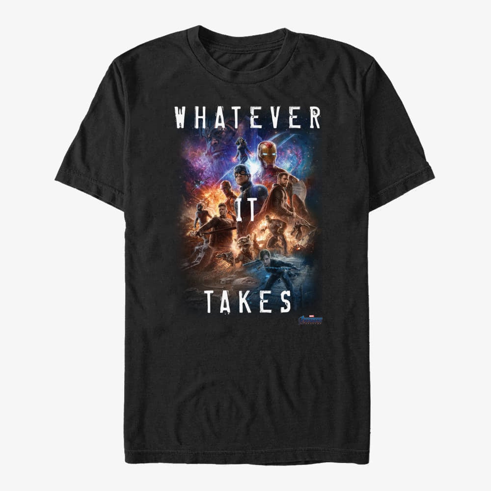 Trička Merch Marvel Avengers Endgame - Whatever it Takes Unisex T-Shirt Black