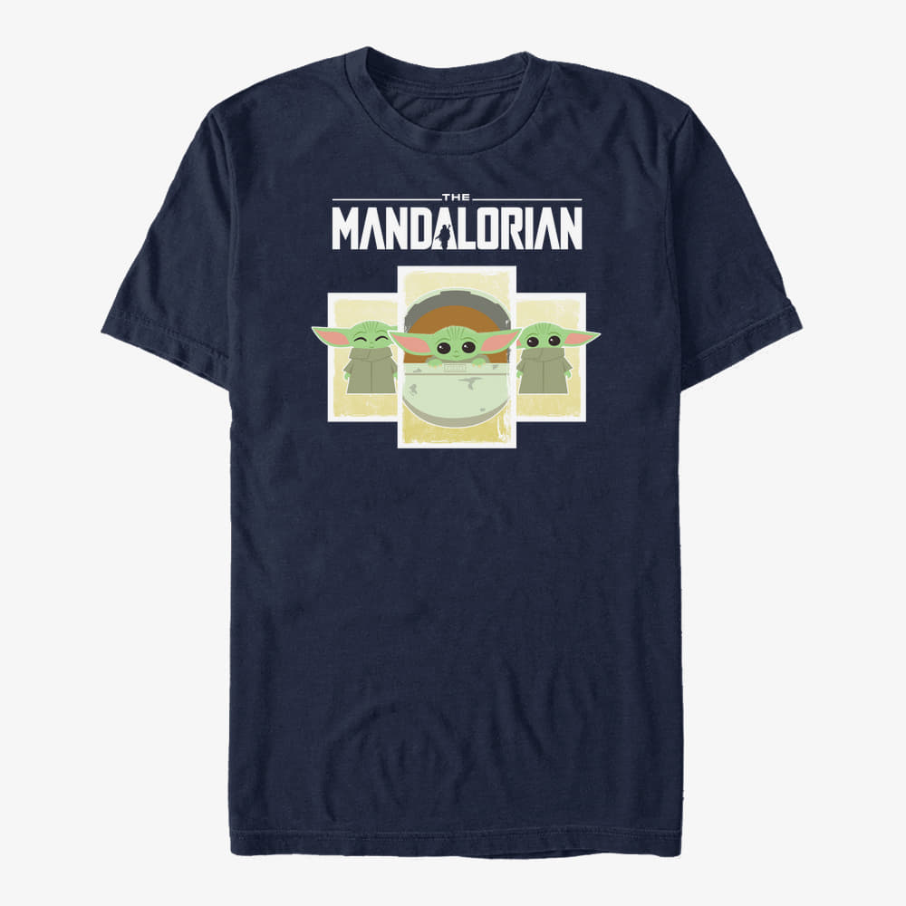 majice kratkih rukava Merch Star Wars: The Mandalorian - Child Boxes Unisex T-Shirt Navy Blue