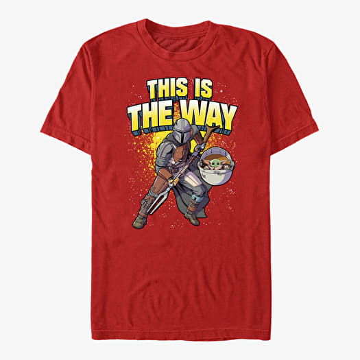 T-shirt Merch Star Wars: The Mandalorian - Mando Way Unisex T-Shirt Red