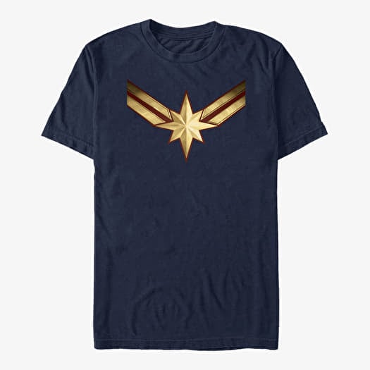 T-shirt Merch Captain Marvel: Movie - Marvel Costume Symbol Unisex T-Shirt Navy Blue