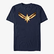 Merch Captain Marvel: Movie - Marvel Costume Symbol Unisex T-Shirt Navy Blue