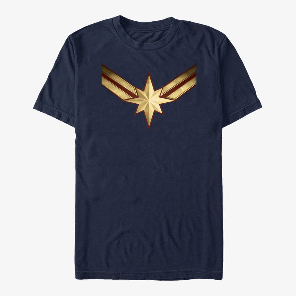 Camisetas Merch Captain Marvel: Movie - Marvel Costume Symbol Unisex T-Shirt Navy Blue
