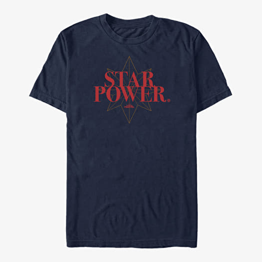 T-shirt Merch Captain Marvel: Movie - Star Power Unisex T-Shirt Navy Blue