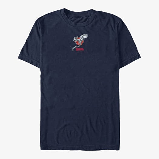Tričko Merch Dungeons & Dragons: Honor Among Thieves - Silver Mosaic Dragon Unisex T-Shirt Navy Blue