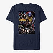 Merch Marvel Avengers: Infinity War - Avengers Poster Unisex T-Shirt Navy Blue