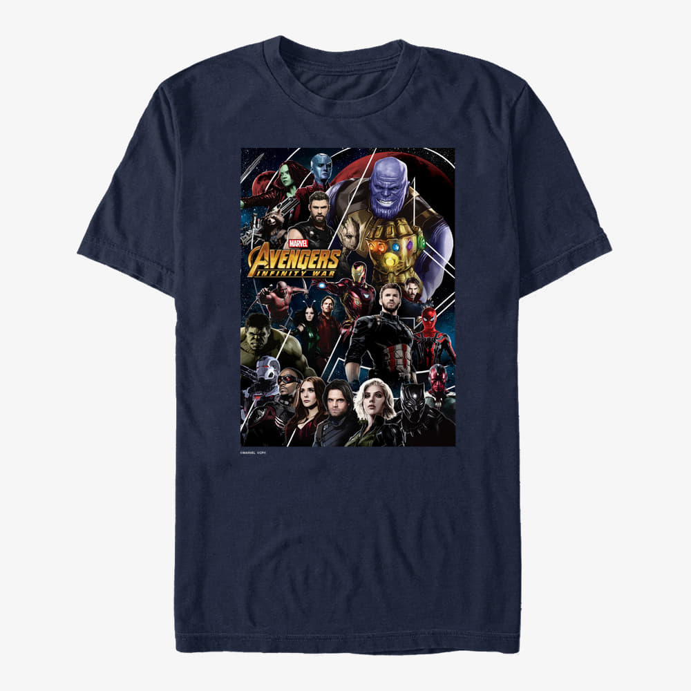 T shirts Merch Marvel Avengers Infinity War Avengers Poster Unisex T Shirt Navy Blue Queens