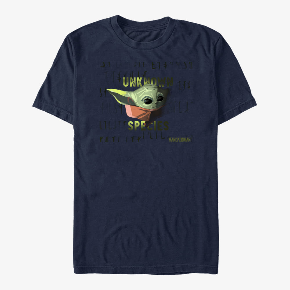 majice kratkih rukava Merch Star Wars: The Mandalorian - Unknown Species Unisex T-Shirt Navy Blue