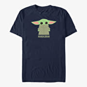 Merch Star Wars: The Mandalorian - The Child Covered Face Unisex T-Shirt Navy Blue