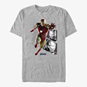 Merch Marvel Avengers Endgame - Ironman Panels Unisex T-Shirt Heather Grey
