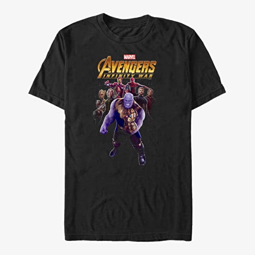 T-shirt Merch Marvel Avengers: Infinity War - Heroes V Thanos Unisex T-Shirt Black