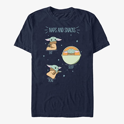 Majica Merch Star Wars: The Mandalorian - Snack Yoda Unisex T-Shirt Navy Blue
