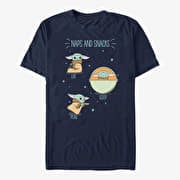 Merch Star Wars: The Mandalorian - Snack Yoda Unisex T-Shirt Navy Blue