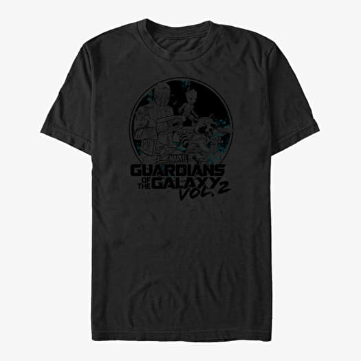 Tričko Merch Marvel GOTG 2 - Star Lord 70'S Unisex T-Shirt Black