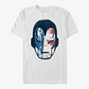 Merch Marvel Avengers Classic - Iron Man Americana Unisex T-Shirt White
