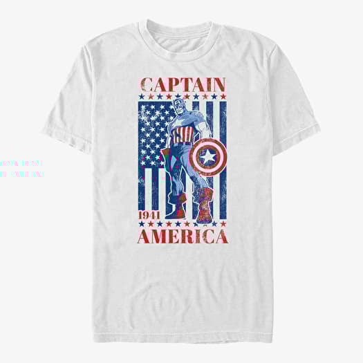 Merch Marvel Avengers Classic - Captain Merica Unisex T-Shirt White