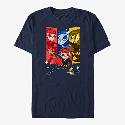 T-shirt Merch Marvel Avengers Classic - BlackWidow Trio Unisex T-Shirt Navy Blue