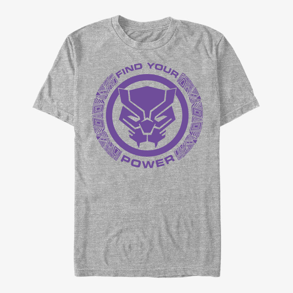 T-shirts Merch Marvel Avengers - Panther Power Unisex T-Shirt Heather Grey