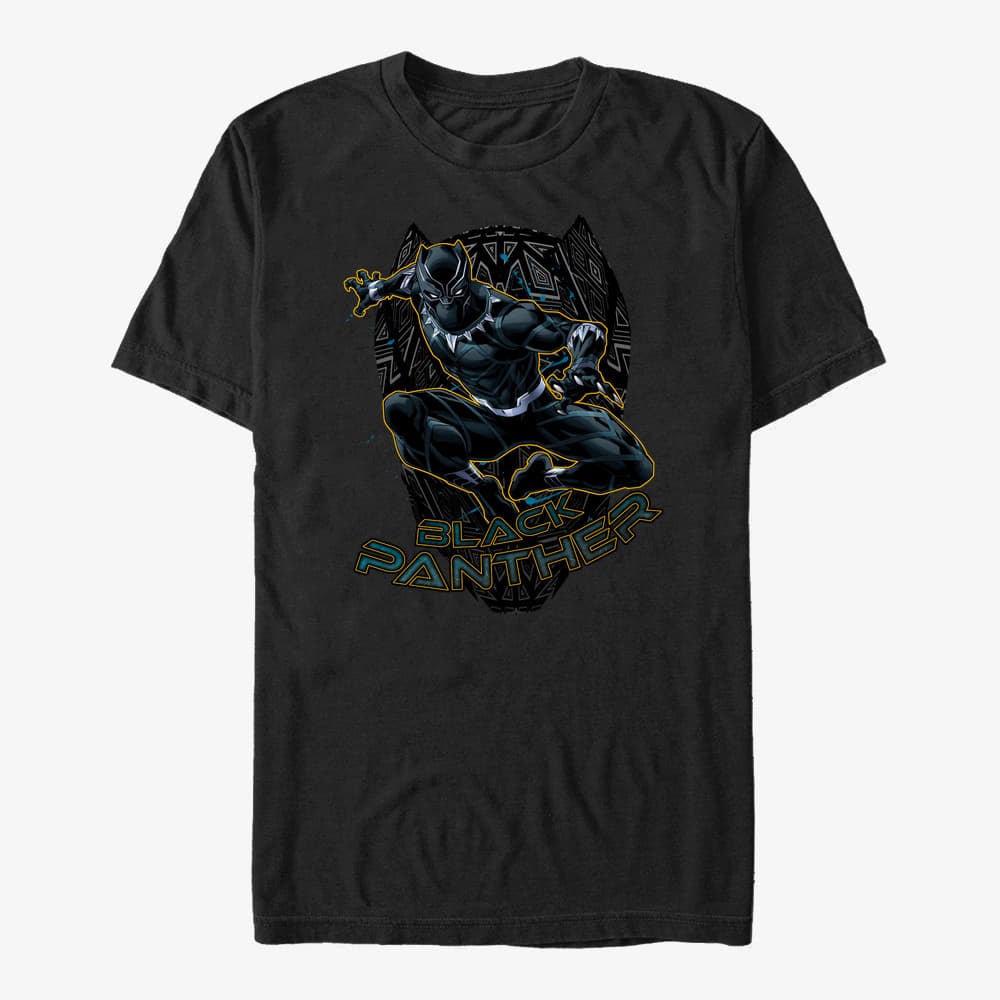 T-shirts Merch Marvel Avengers Classic - Golden Panther Unisex T-Shirt Black