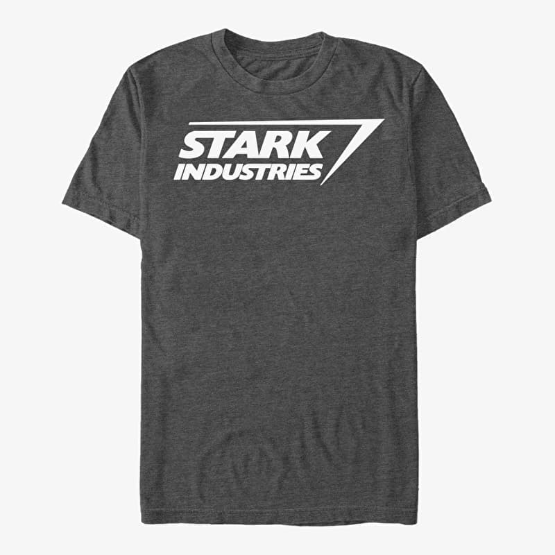 T-Shirt Merch Marvel Avengers Classic - Stark Logo Unisex T-Shirt Dark Heather Grey