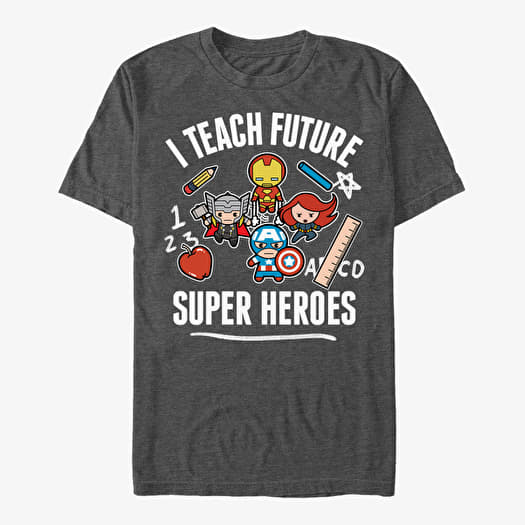 T-shirt Merch Marvel Avengers Classic - Teach Future Supers Unisex T-Shirt Dark Heather Grey