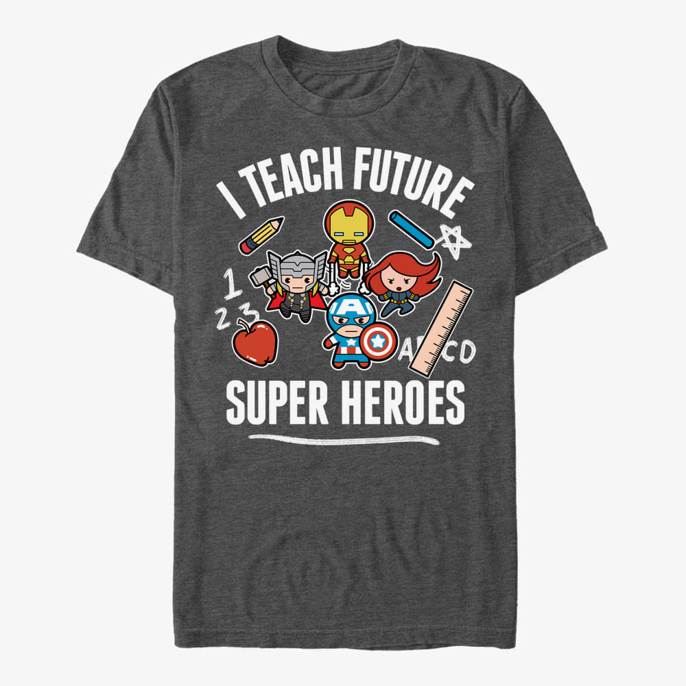 T-shirts Merch Marvel Avengers Classic - Teach Future Supers Unisex T-Shirt Dark Heather Grey