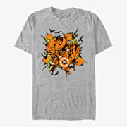 Merch Marvel Avengers Classic - Group Pumpkin Unisex T-Shirt Heather Grey