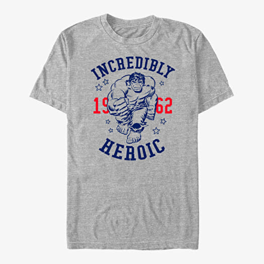T-shirt Merch Marvel Avengers Classic - Incredibly Heroic Unisex T-Shirt Heather Grey