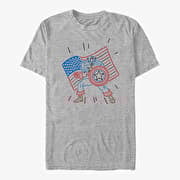 Merch Marvel Avengers Classic - Neon Cap Unisex T-Shirt Heather Grey